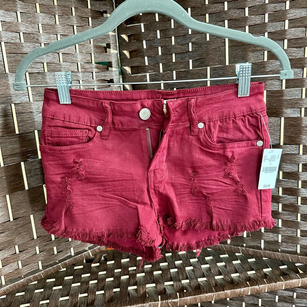 NWT Blue Asphalt Shorts Junior Burgnady Size 1
